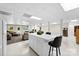 View of basement space which shows a combination of entertainment and kitchen area at 600 Queens Rd, Cherryville, NC 28021