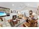 Spacious living room featuring a fireplace, hardwood floors, and an open layout at 600 Queens Rd, Cherryville, NC 28021