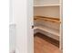 Bright pantry with corner shelves and wooden accents at 6711 Creft Cir, Lake Park, NC 28079