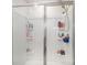 Shower stall with glass door and built in shelving at 1010 Harry Ct, Albemarle, NC 28001