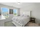 Cozy bedroom with ample natural light, carpet floors, and a comfortable bed setup at 11246 Bartrams Way, Charlotte, NC 28278