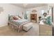 Bright bedroom with an upholstered storage bench at the foot of the bed at 1220 Kent Downs Sw Ave, Concord, NC 28027