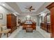 Main bedroom with a tray ceiling, detailed decor, and elegant wooden furniture at 1236 James Farm Rd, Hickory, NC 28602