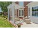 Outdoor patio with comfortable seating, a pergola, and a view of the backyard at 1236 James Farm Rd, Hickory, NC 28602