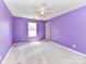 Bedroom featuring carpet, window, and ceiling fan at 14307 Hartwell Farm Dr, Charlotte, NC 28278