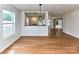 Sunlit living space with hardwood flooring and great natural light at 14307 Hartwell Farm Dr, Charlotte, NC 28278