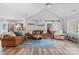 Vaulted living room featuring hardwood floors, stylish furnishings, and abundant natural light at 1507 Breckenwood Dr, Rock Hill, SC 29732