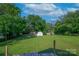 Spacious backyard with a storage shed and expansive green lawn at 1617 Madison St, Rock Hill, SC 29732