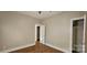 Bedroom featuring a ceiling fan, closet and hardwood floors at 2828 Bellhaven Cir, Charlotte, NC 28214