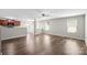 Spacious living room featuring sleek wood floors, neutral paint, and a ceiling fan at 329 Brannon Meadows Dr, York, SC 29745