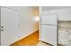 Kitchen with white cabinets and a white refrigerator at 349 Valley Brook Se Ln, Concord, NC 28025