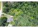 Aerial shot of a home and lot partially wooded with dense trees and landscaping in a well-kept neighborhood at 3874 Willow Grove Ln, Concord, NC 28025