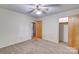 Neutral bedroom offering carpeted floors and a closet for storage solutions at 617 Oak Grove Rd, Kings Mountain, NC 28086