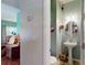 Charming half bath with pedestal sink and rustic decor at 725 Chelton Ln, Fort Mill, SC 29715