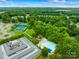Community aerial view highlighting tennis courts, pool, clubhouse, and tree-lined streets at 921 Summerlake Dr, Fort Mill, SC 29715