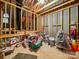 Unfinished room with exposed beams, framing, and stored seasonal decorations at 9428 Carneros Creek Rd, Charlotte, NC 28214