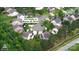 Aerial view of neighborhood, home, and surrounding streets with approximate parcel lines at 1210 Tabitha Ct, Monroe, NC 28110