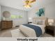 Bright bedroom featuring neutral walls, complementary decor, and natural light at 128 Howie St, Mount Holly, NC 28120