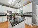 Kitchen features white cabinets, stainless steel appliances, tile backsplash, and granite counters at 130 Nims Spring Dr, Fort Mill, SC 29715