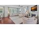Spacious living room features large windows and a cozy fireplace at 1335 Bryson Gap Dr, Fort Mill, SC 29715