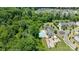 Aerial view of neighborhood with swimming pool, playground, and clubhouse at 13519 Crystal Springs Dr # 148, Huntersville, NC 28078