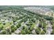 Expansive aerial view of a neighborhood with mature trees and well-maintained homes, showcasing a Gathering-friendly community at 2001 Enderbury Dr, Indian Trail, NC 28079