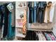 Organized closet with clothing racks and shelves for ample storage at 504 Wakefield Dr # A, Charlotte, NC 28209