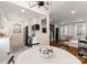 Open layout showcasing kitchen and living room from the dining area at 504 Wakefield Dr # A, Charlotte, NC 28209