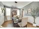 Elegant dining room with a modern chandelier and neutral decor at 6243 Kilchurn Dr, Indian Land, SC 29707
