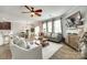 Spacious living room seamlessly connects to the kitchen and dining area, perfect for entertaining at 6243 Kilchurn Dr, Indian Land, SC 29707