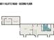 Detailed second floorplan of the home, showcasing bedrooms, full bath and unfinished storage areas at 6811 Kluttz Rd, Concord, NC 28025