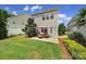 Enjoy this home's private backyard featuring lawn, patio, and tasteful landscaping at 8702 Aspinwall Dr, Charlotte, NC 28216