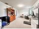 Spacious living room area with a fireplace and comfortable seating at 103 Little Forest Ln, Statesville, NC 28625