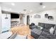 Cozy living room with hardwood floors and comfortable seating at 103 Little Forest Ln, Statesville, NC 28625