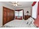 This bedroom includes a spacious closet, creating a cozy and inviting atmosphere at 116 Deer Trail Rd, Statesville, NC 28677