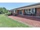 Charming front porch with decorative gravel, seating, and a 'WELCOME' door decoration at 116 Deer Trail Rd, Statesville, NC 28677