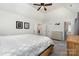 Spacious main bedroom featuring vaulted ceilings and neutral decor with gray carpet at 11624 Crossroads Pl, Concord, NC 28025