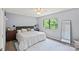 Comfortable bedroom featuring soft carpet, and large window that lets in plenty of natural light at 1420 11Th Street Nw Dr # 15, Hickory, NC 28601
