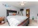 Bedroom with a window, ceiling fan, neutral paint and carpet, and a private entry way at 1701 Whitney Ln, Salisbury, NC 28146