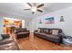 Inviting living area with wood flooring and an open layout to the kitchen at 1701 Whitney Ln, Salisbury, NC 28146