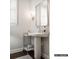 Modern bathroom with a white sink and vanity, sleek faucet, chrome accents, and a large mirror at 2008 Thatcher Way, Fort Mill, SC 29715
