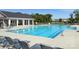 Inviting community pool with ample seating and a clubhouse for residents' enjoyment at 240 Orson Oaks Ln, Pineville, NC 28134
