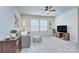 Well-lit living room featuring neutral paint, comfortable furniture and contemporary decor at 240 Orson Oaks Ln, Pineville, NC 28134