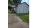Exterior shot of a detached two-car garage with a concrete driveway at 29 Willow St, Badin, NC 28009