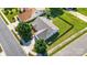 Aerial view of a well-maintained home with a fenced backyard and lush lawn at 4697 Madeline Dr, Rock Hill, SC 29732