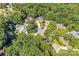 An aerial view shows a beautiful neighborhood surrounded by mature trees at 5238 Downing Creek Dr, Charlotte, NC 28269
