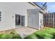 A small patio offers great space in the backyard of this townhome at 5980 Cougar Ln, Charlotte, NC 28269