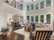 Bright living room with large windows, hardwood floors, and an open concept design at 610 Hampshire Hill Rd, Matthews, NC 28105