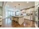 Spacious kitchen with stainless steel appliances, granite counters, and a central island at 6417 Loyola Ct, Mint Hill, NC 28227