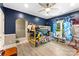 Bedroom with hardwood floors, bunk beds, natural light and attached bath at 10007 Hillspring Dr, Huntersville, NC 28078